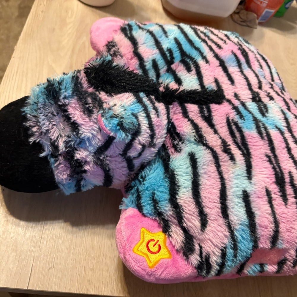 Colorful light up Zebra Plush PillowPal